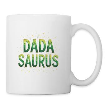 "Dada Saurus" Funny Dinosaur Family Tee - Coffee/Tea Mug - white - Right
