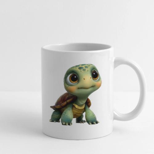 Adorable Cartoon Baby Turtle with Big Eyes - Coffee/Tea Mug