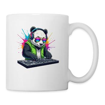 Neon Panda DJ Splash - Coffee/Tea Mug - white - Right