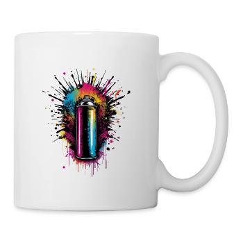 Vivid Spray Graffiti Burst - Coffee/Tea Mug - white - Right