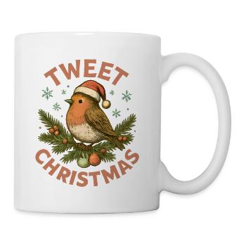 Tweet Christmas Cute Bird Holiday - Coffee/Tea Mug - white - Right