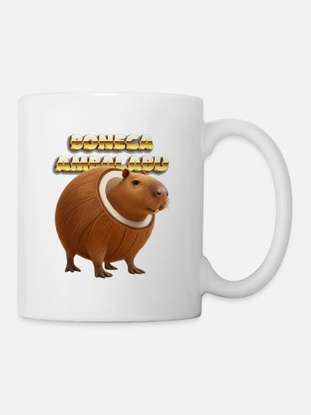 Coconut Capybara Charm - Coffee/Tea Mug - white