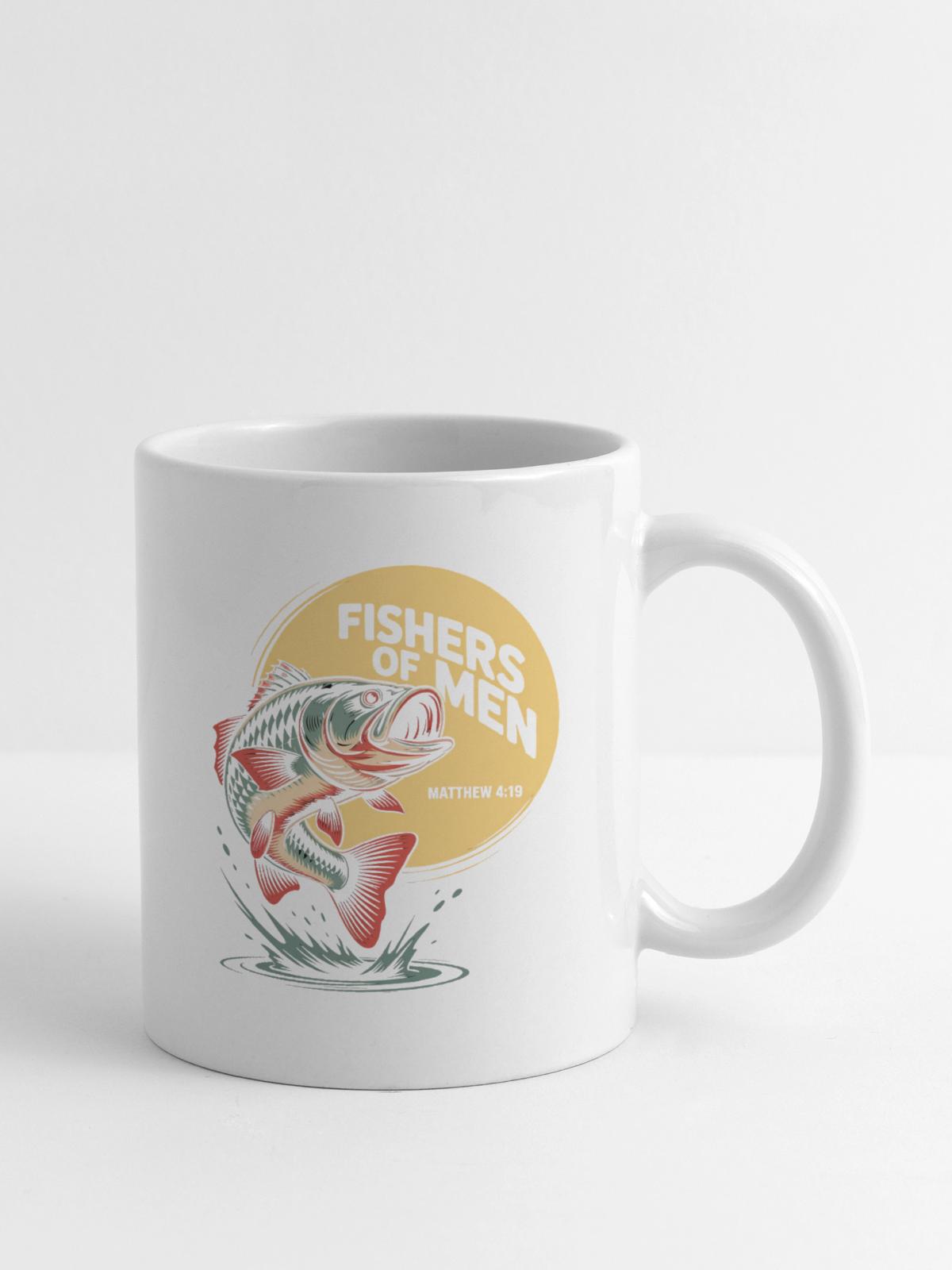 Fisher of Men Emblem - Coffee/Tea Mug - white - Right