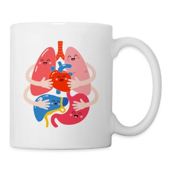 Hugging Organs Crew - Coffee/Tea Mug - white - Right