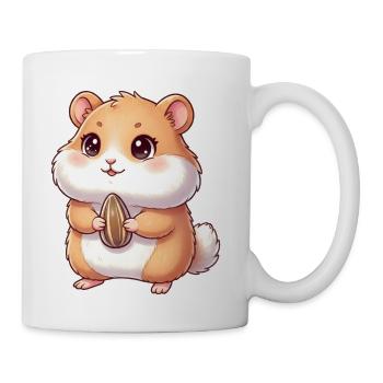 Kawaii Hamster with Seed - Coffee/Tea Mug - white - Right