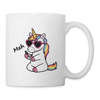 Pastel Unicorn Glam Meh - Coffee/Tea Mug - white - Right