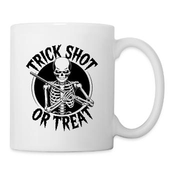 Trick Shot or Treat Skeleton - Coffee/Tea Mug - white - Right