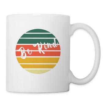 Be Kind Retro Rainbow Circle - Coffee/Tea Mug - white - Right