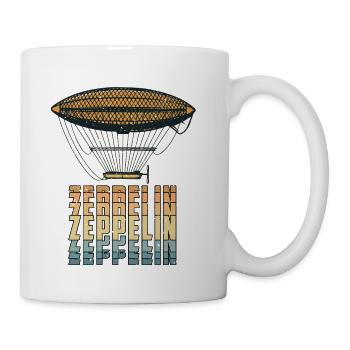 Vintage Zeppelin Retro Funny Dirigible Airship  - Coffee/Tea Mug - white - Right