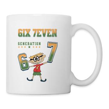 Six Seven Generation Cartoon - Coffee/Tea Mug - white - Right