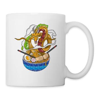 Dragon Ramen Japanese Asian Noodle Foodie Gift  - Coffee/Tea Mug - white - Right