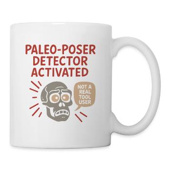 Prehistoric Homo Habilis Stone Tools - Coffee/Tea Mug - white - Right