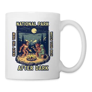 National Park After Dark Campfire - Coffee/Tea Mug - white - Right
