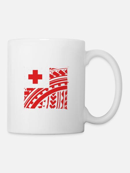 Tonga Flag Polynesian Tribal Tongan - Coffee/Tea Mug - white