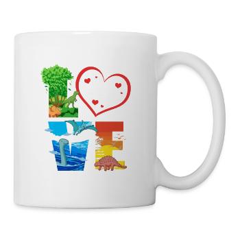 Ankylosaurus Dinosaur Prehistoric Lizard - Coffee/Tea Mug - white - Right
