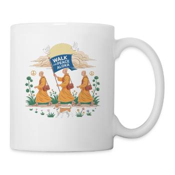 Walk for Peace Aloka - Coffee/Tea Mug - white - Right