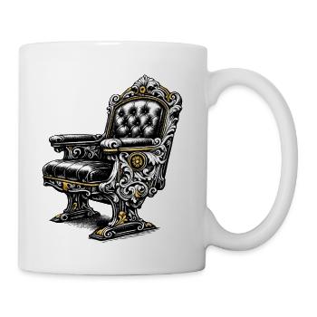 Ornate Baroque Throne Illustration - Coffee/Tea Mug - white - Right