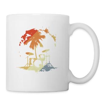Vintage Trap Set Drawing - Coffee/Tea Mug - white - Right