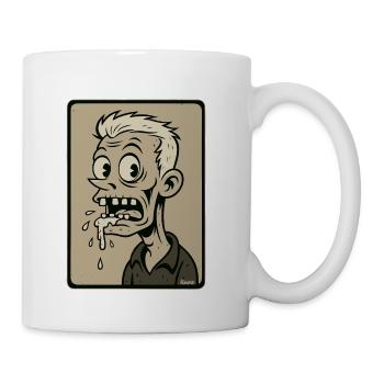 Groggy Zombie Doodle - Coffee/Tea Mug - white - Right