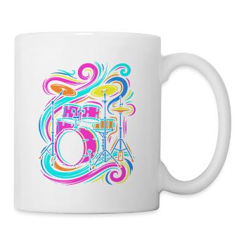 Drum Kit - Coffee/Tea Mug - white - Right