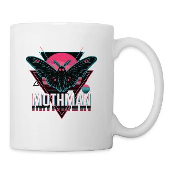  Mothman Retro Vaporwave Cryptid Urban Legend - Coffee/Tea Mug - white - Right