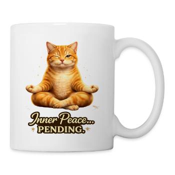 Zen Cat Inner Peace Pending - Coffee/Tea Mug - white - Right
