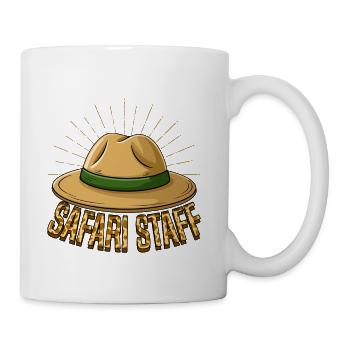 Safari Staff Hat Emblem - Coffee/Tea Mug - white - Right