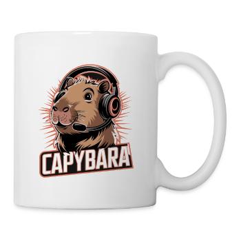  Capybara Gamer With Headset Esports Streaming - Coffee/Tea Mug - white - Right
