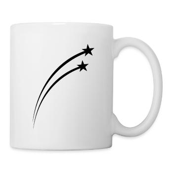 Twin Shooting Star Meteor Arc - Coffee/Tea Mug - white - Right