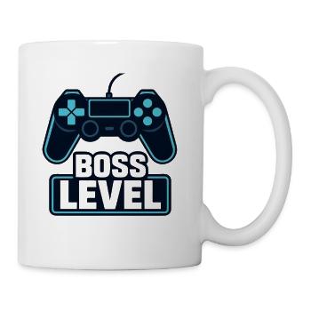 Boss Level Controller Logo Tee - Coffee/Tea Mug - white - Right
