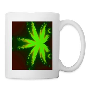 Neon Fractal Burst - Coffee/Tea Mug - white - Right