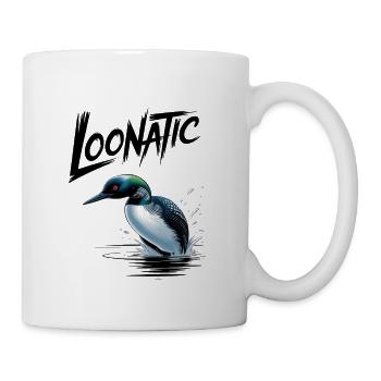Loonatic Splash Loon Illustration - Coffee/Tea Mug - white - Right