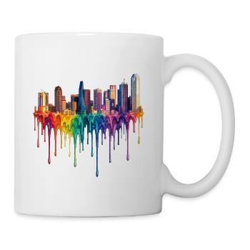 Arlington Texas Dripping Paint  - Coffee/Tea Mug - white - Right