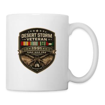 Desert Campaign Veteran Badge - Coffee/Tea Mug - white - Right