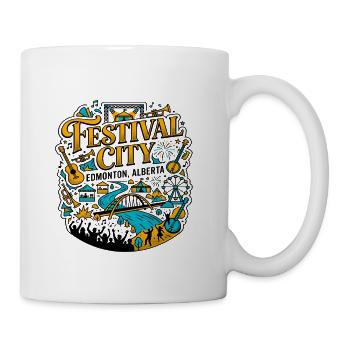 Festival City Edmonton Alberta Musical Event Theme - Coffee/Tea Mug - white - Right