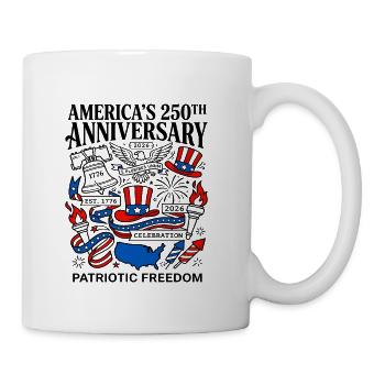 America 250th Anniversary Patriotic Freedom 2026 - Coffee/Tea Mug - white - Right