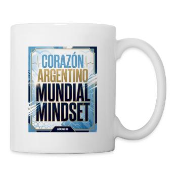 Argentina Soccer Poster  Corazón Argentino Mundial - Coffee/Tea Mug - white - Right