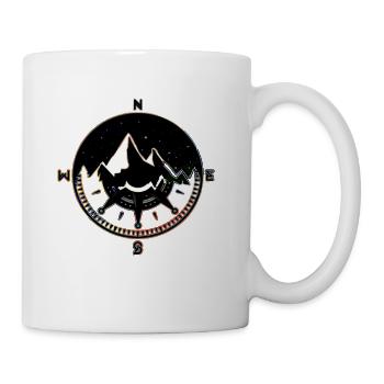Aurora Mountain Night Compass - Coffee/Tea Mug - white - Right