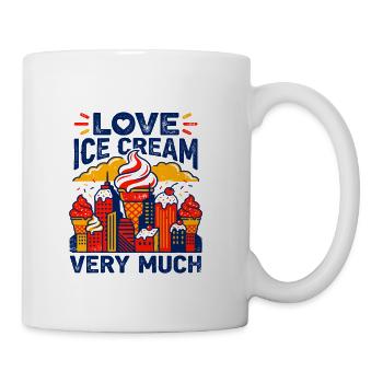 Love Ice Cream Cityscape - Coffee/Tea Mug - white - Right