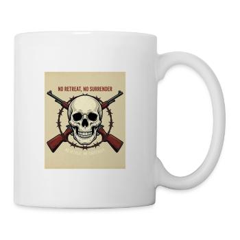 No Retreat Skull War Banner - Coffee/Tea Mug - white - Right