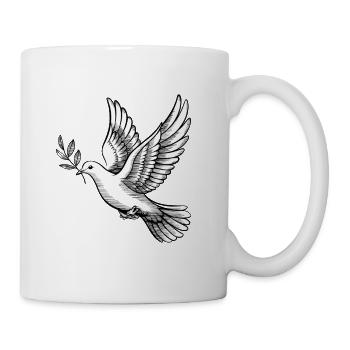  Dove Of Peace With Olive Branch Symbol Of Hope - Coffee/Tea Mug - white - Right