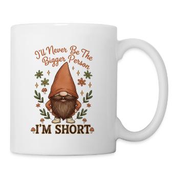 Funny_Gnome_I-m_Short_Sarcastic_Retro_Design - Coffee/Tea Mug - white - Right