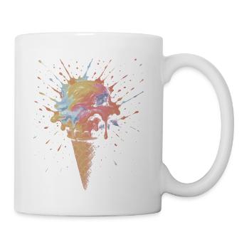 Multicolored Splash Ar Ice Cone - Coffee/Tea Mug - white - Right