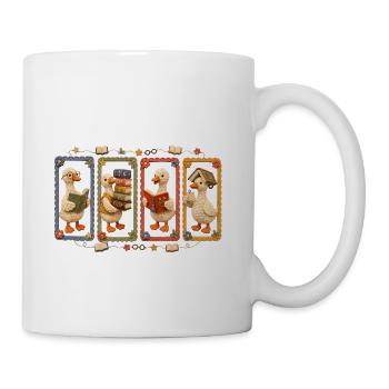 Crochet Duck Readers Quartet - Coffee/Tea Mug - white - Right