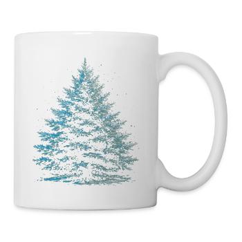 Snow Fir In Winter Winter Tree Winter - Coffee/Tea Mug - white - Right