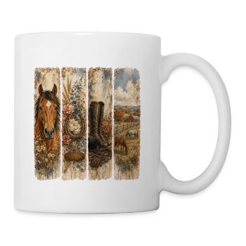 Rustic Western Florals Quartet - Coffee/Tea Mug - white - Right