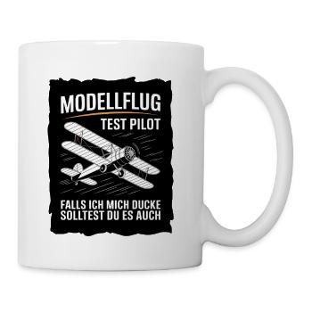  Modellflug Test Pilot Falls Ich Mich Ducke - Coffee/Tea Mug - white - Right