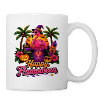 Happy Flamoween Flamingo Paradise - Coffee/Tea Mug - white - Right