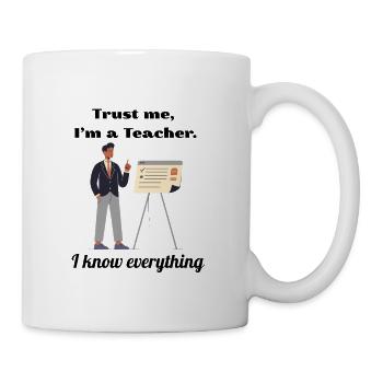 Trust_me-Im_a_Teacher Teaching Mode On School - Coffee/Tea Mug - white - Right
