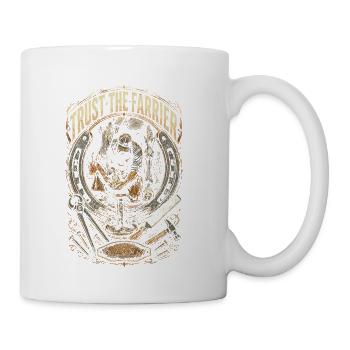 Farrier Hoof Care Horseshoe - Coffee/Tea Mug - white - Right